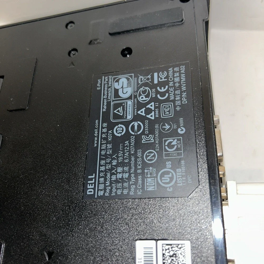 dell e-port docking station With Cord For‎ Dell Laptop Computer